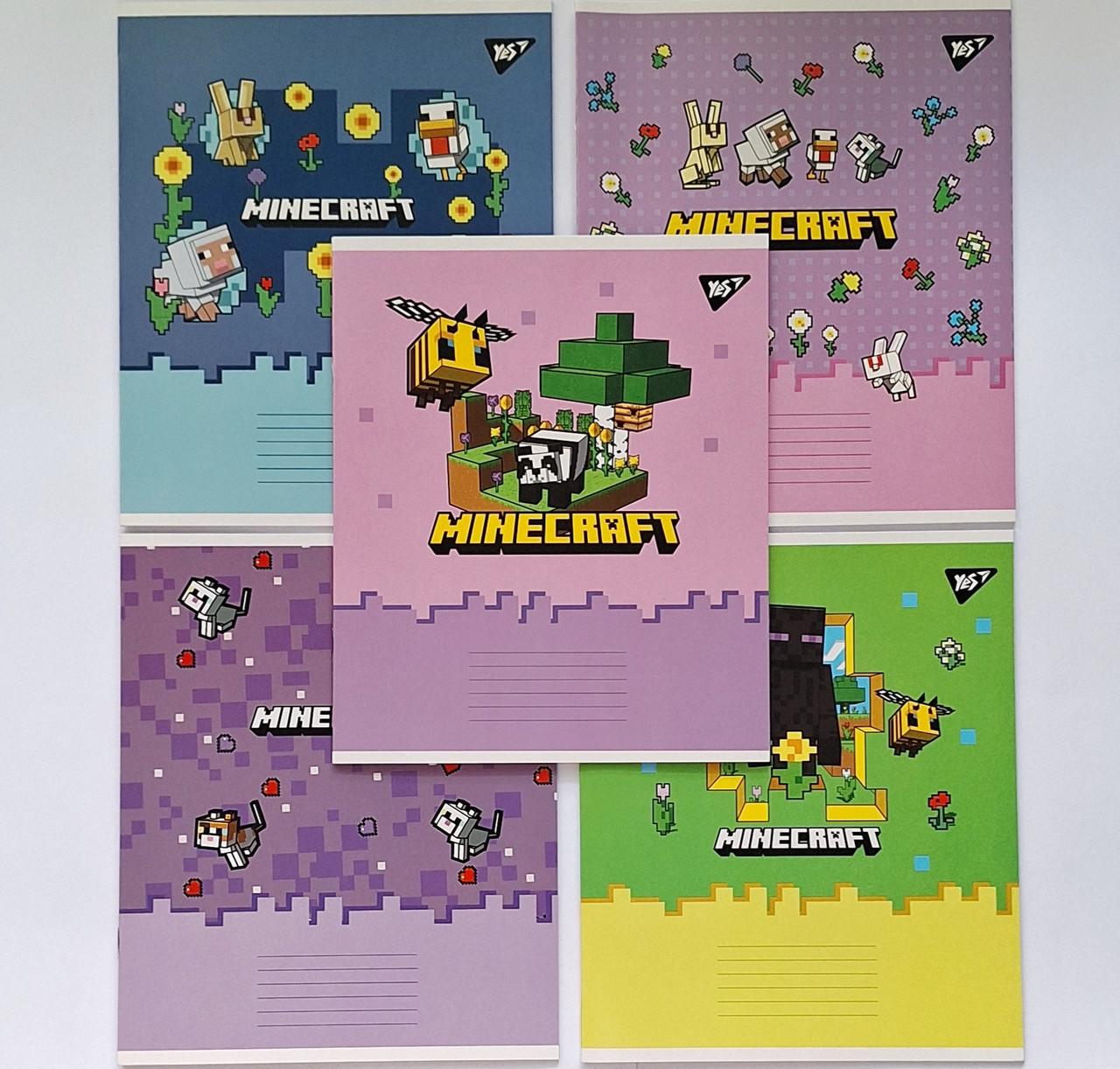 Комплект тетрадей школьный YES Minecraft Spring для девочки А5/18 клетка 5 шт. (767593)