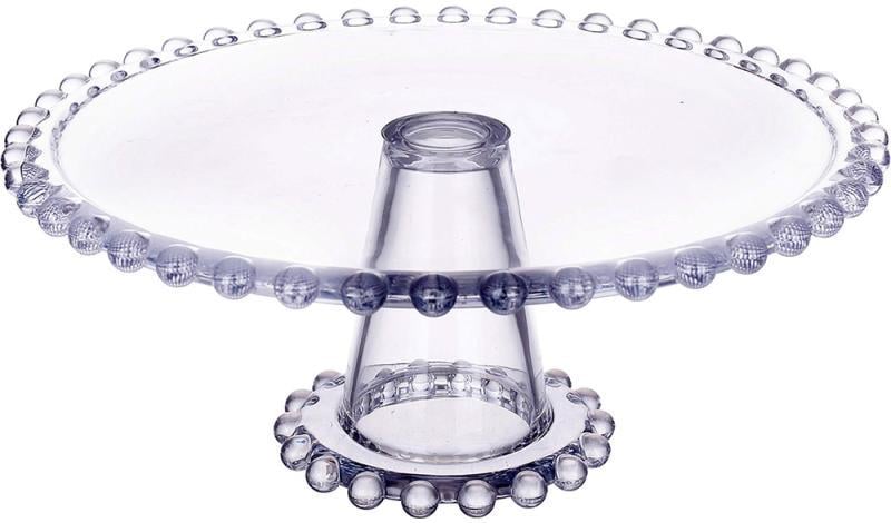 Блюдо для тортов Bauble Glass стеклянное на ножке Ø 21 см (32328488)