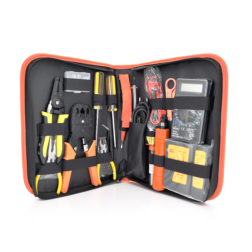 Набор инструментов для монтажа электричества и слаботочных систем poso 15в1 (YUT_V8968)