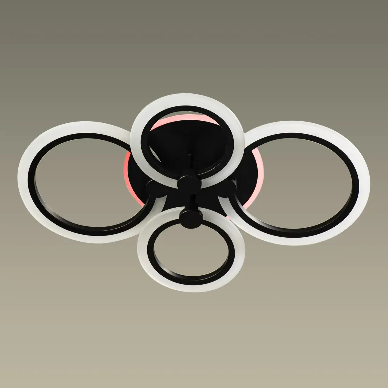 Люстра светодиодная Svet с пультом 3000К-6000К 80+20W Черный (SL-5333/2+2 RGB BK 80W DIMMER)