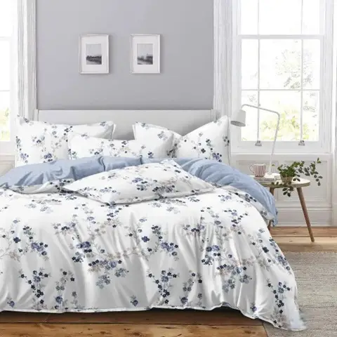 Комплект постельного белья Viluta с узором ранфорс премиум евро 220x240 см Белый (PB-456-A-619)