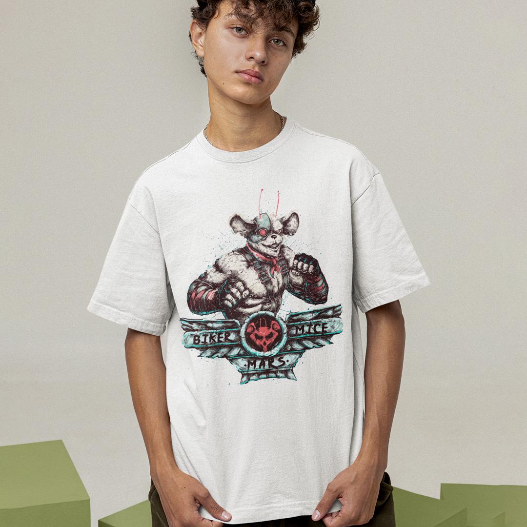 Футболка унісекс Biker Mice From Mars Modo wht S Білий (31931866)