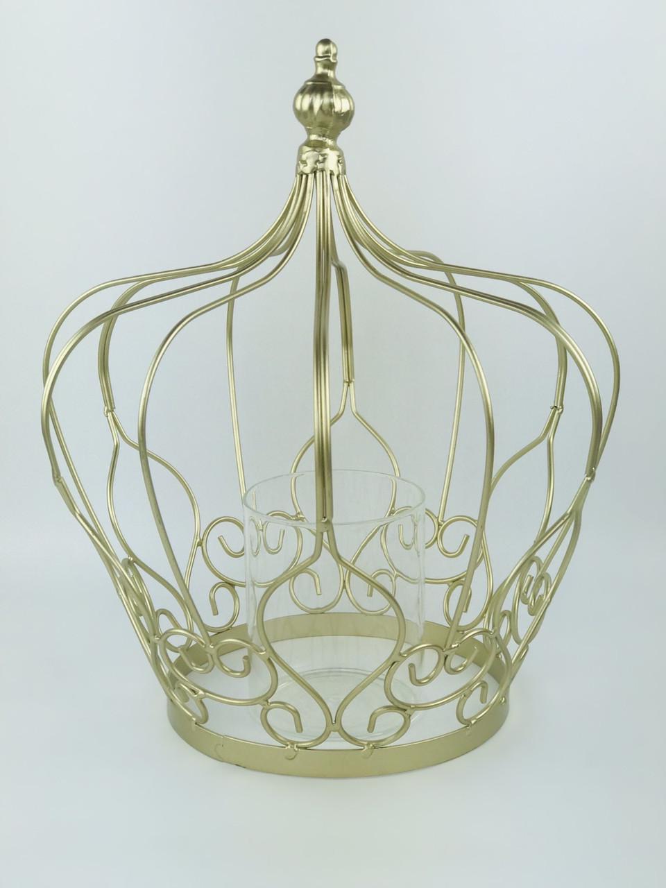 Набор подсвечников Корона на 1 свечу 2 шт. Золотой (1780Gold) - фото 2 Набор подсвечников Корона на 1 свечу 2 шт. Золотой (1780Gold) - фото 2