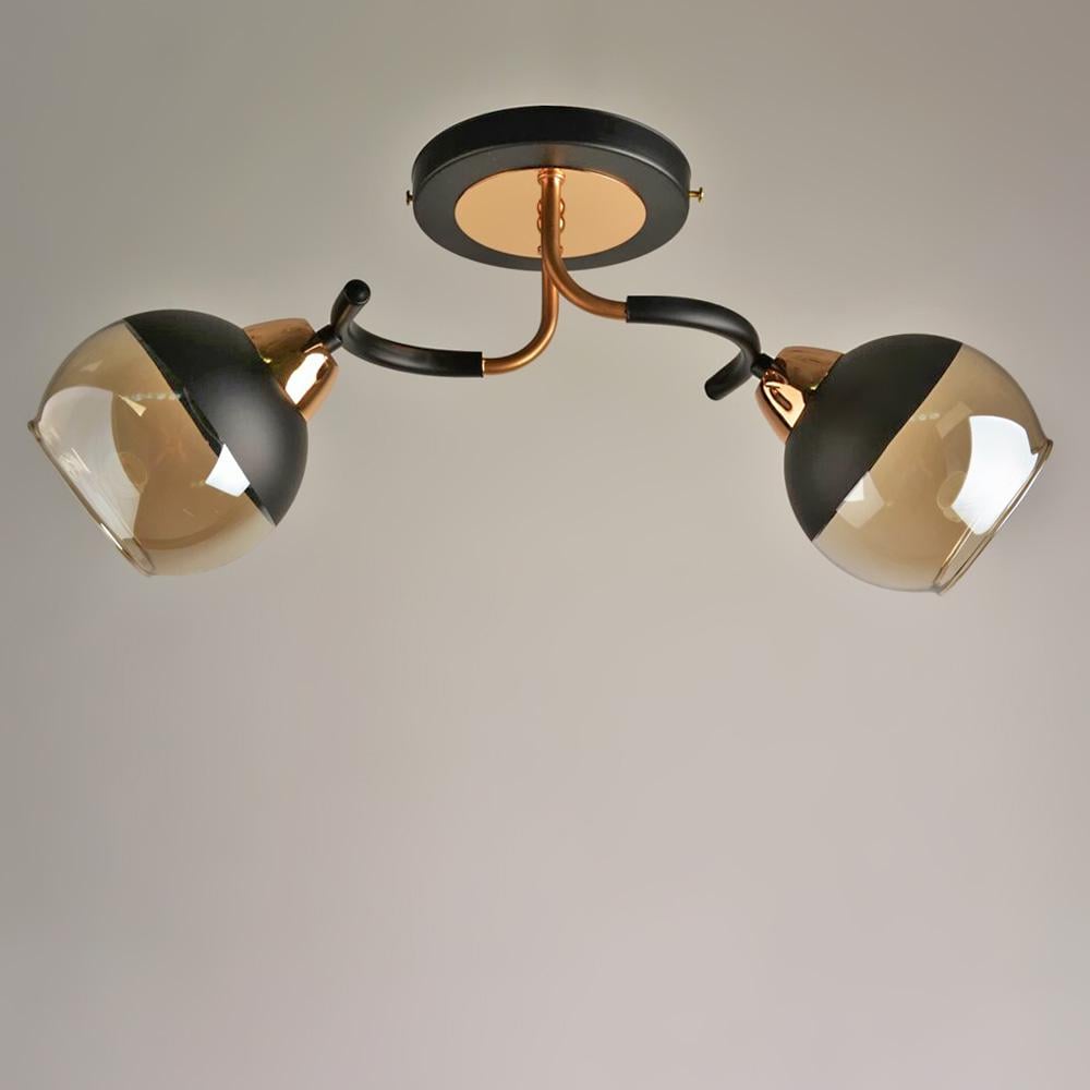 Люстра потолочная Lighthouse SRS-19856/2 BK+FG Золотой/Черный/Коричневый
