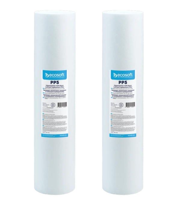 Комплект картриджей для фильтров воды Ecosoft из вспененного полипропилена 4,5"x20" 5 мкм (CPV245205ECO)