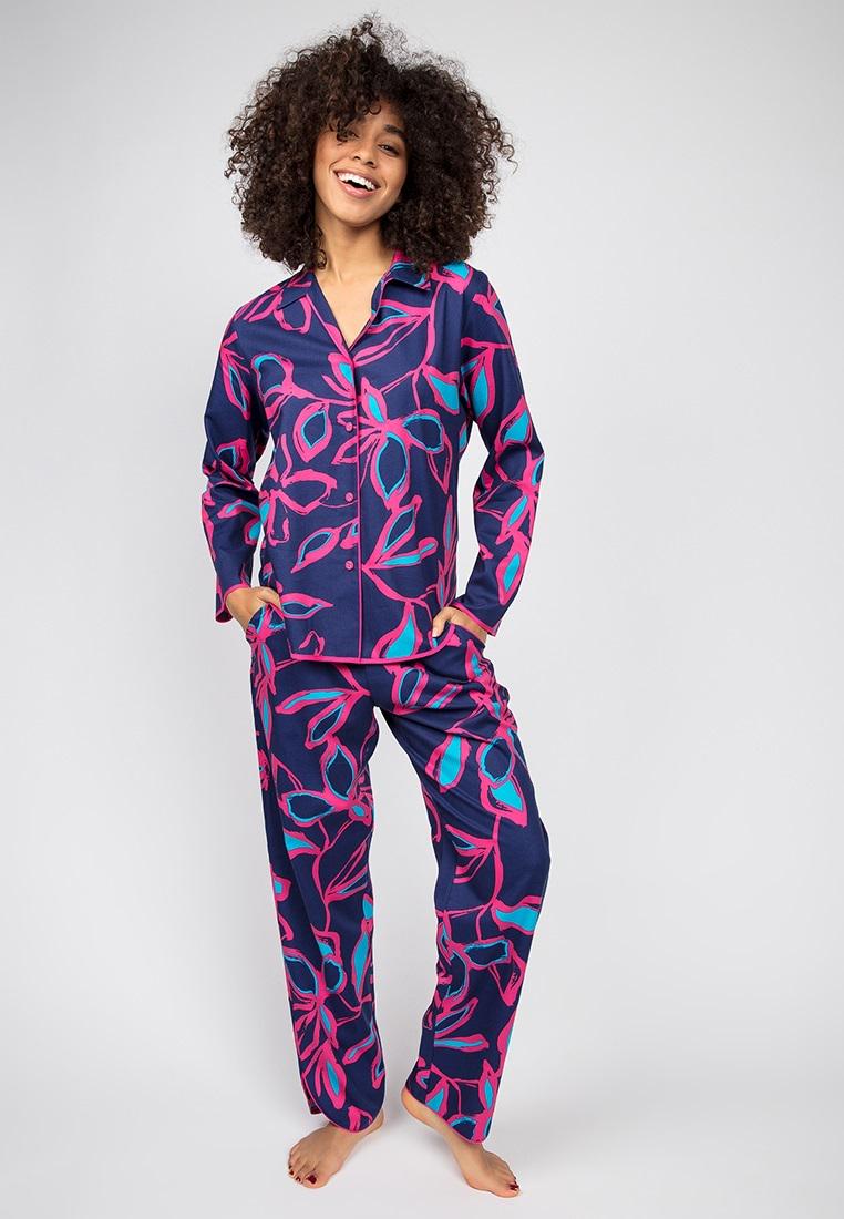 Пижама женская CYBERJAMMIES Charlotte 4965-4966 с цветочным принтом S Синий (5051877364493)