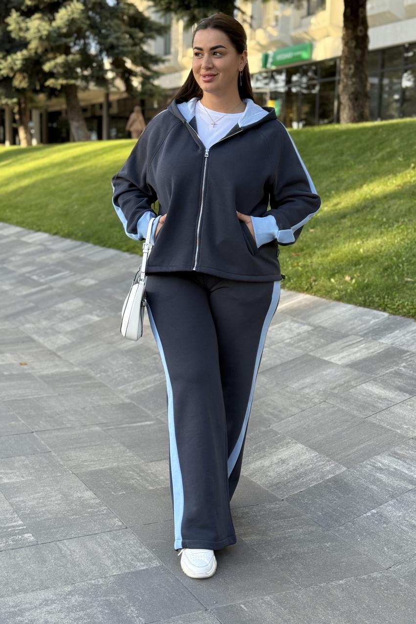 Костюм М207.4 на замке с капюшоном с начесом M Синий (1015-1-61)