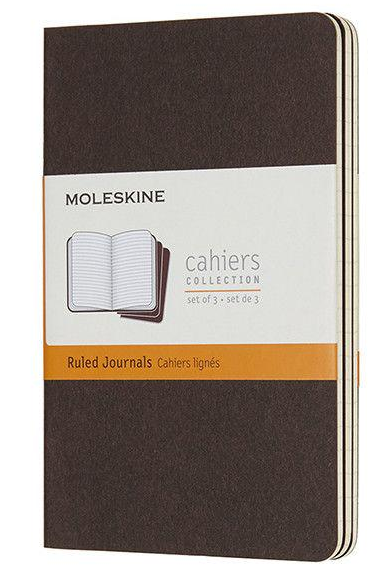 Набор блокнотов Moleskine Cahier маленьких 3 шт. Коричневый (CH011P2)