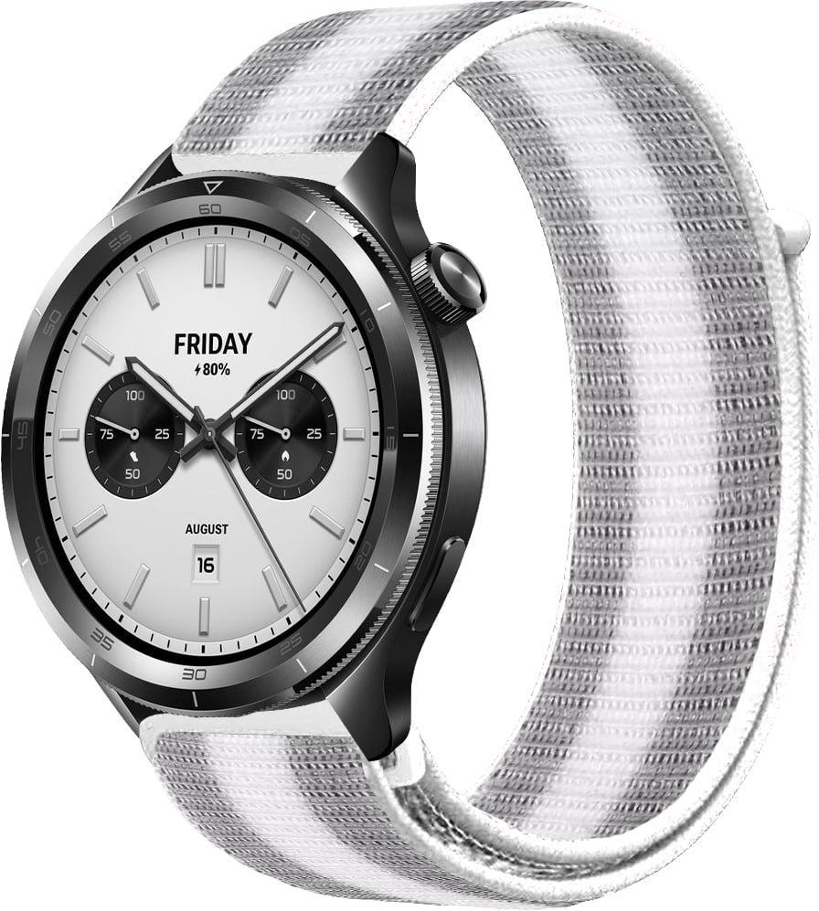 Ремешок нейлоновый Sport Loop для Xiaomi Watch S4 47 мм Silver/White (40593-58)