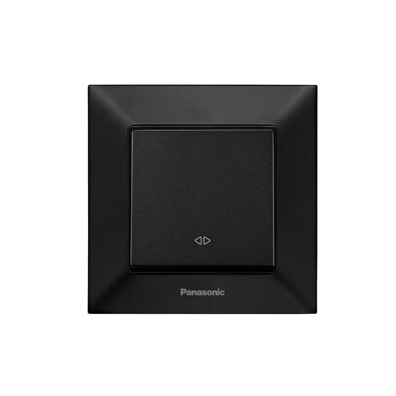 Выключатель перекрестный одноклавишный Panasonic Arkedia Slim с рамкой ABS Черный (WNTC00052B UA1) Выключатель перекрестный одноклавишный Panasonic Arkedia Slim с рамкой ABS Черный (WNTC00052B UA1)