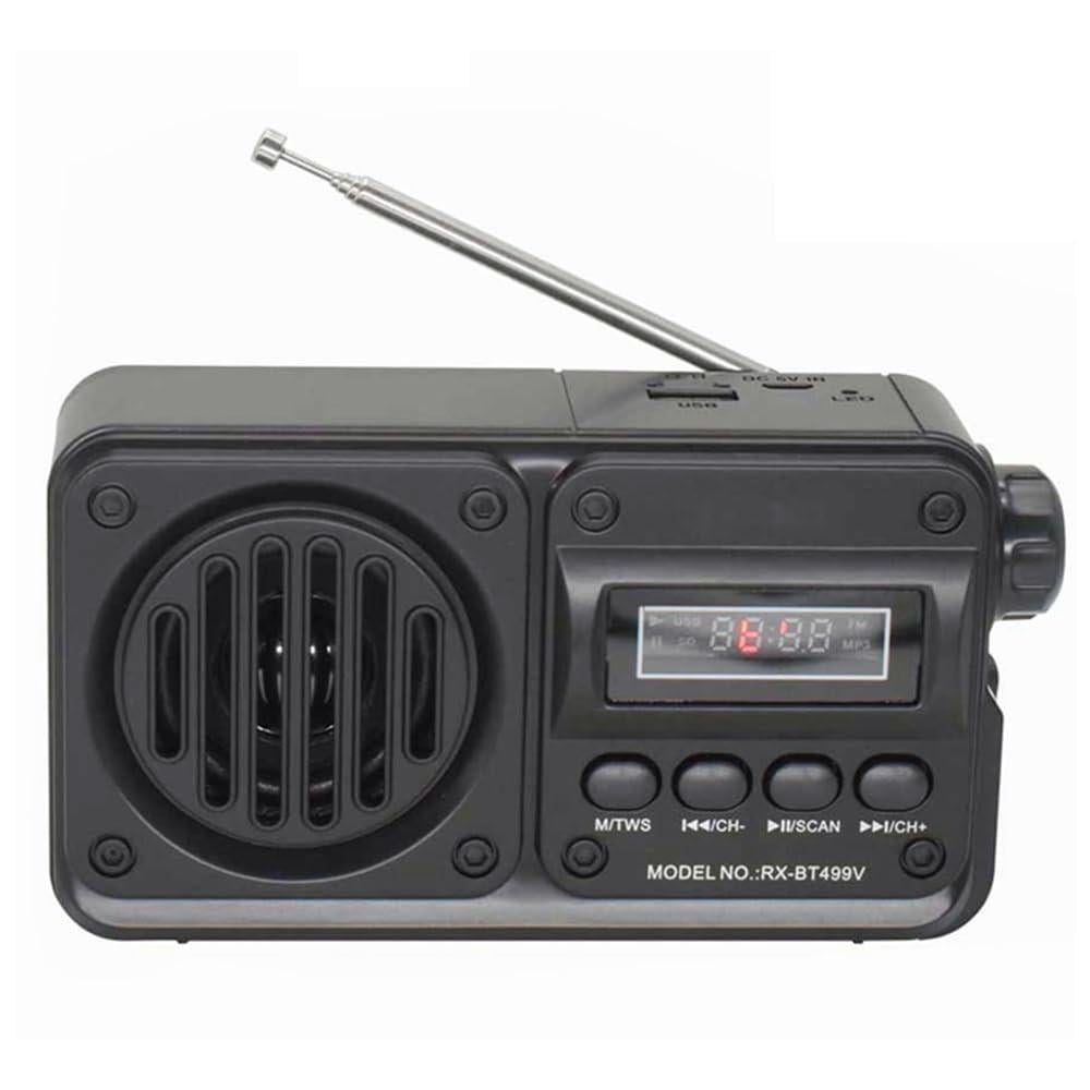 Радіоприймач FM із сонячною панеллю Golon RX-BT499VS USB Black (ceeda945)