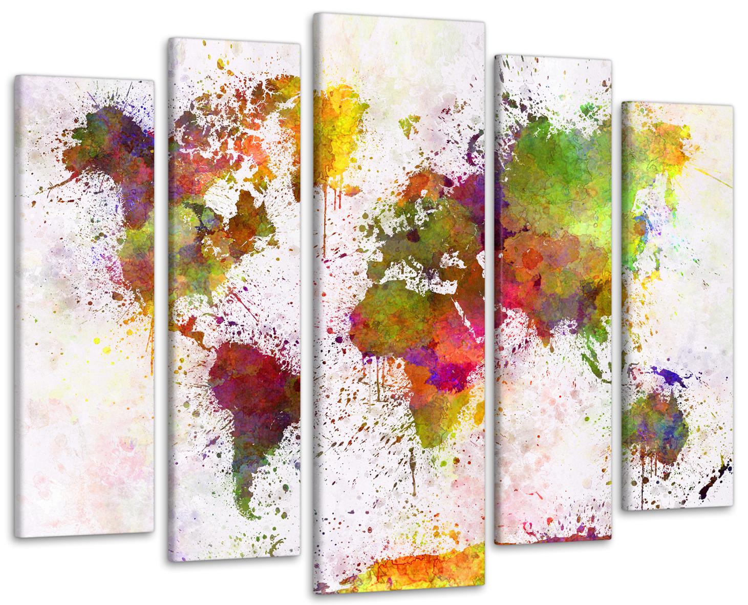Картина модульна Карта світу 105х150 см (Art-474_5)