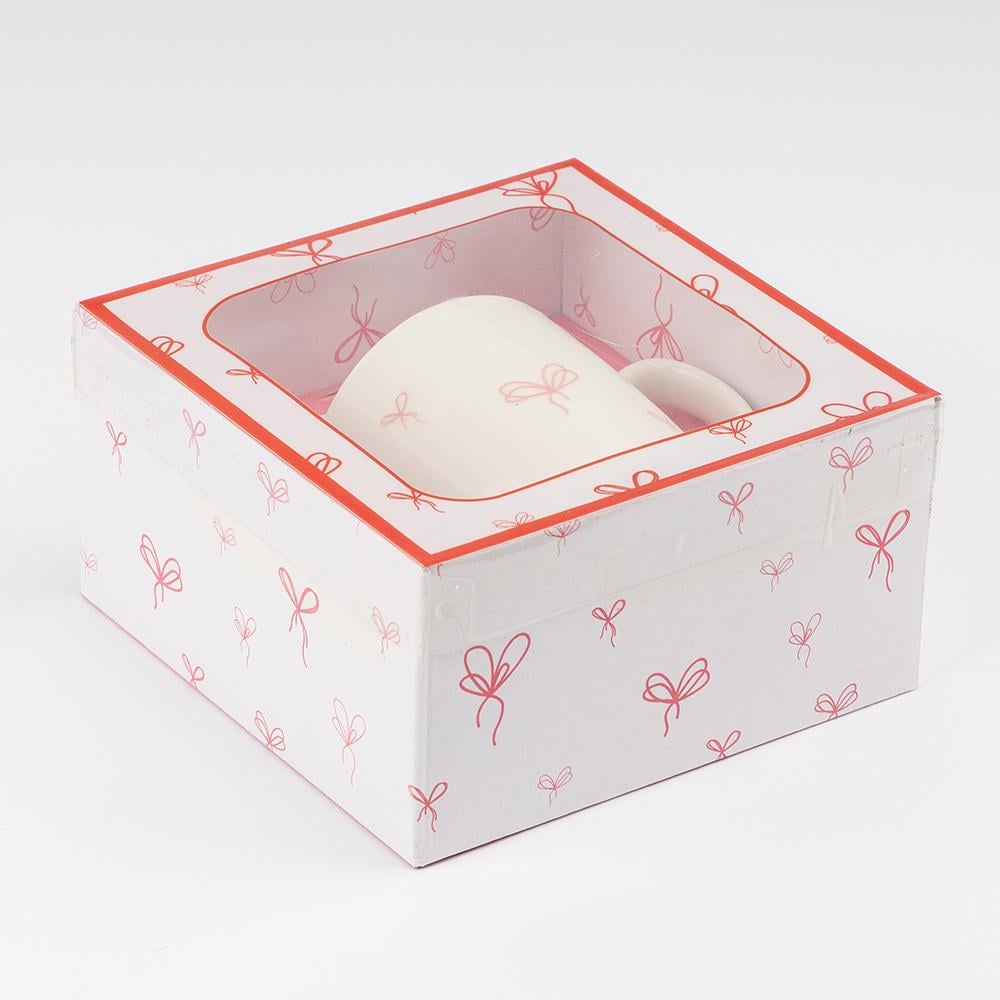 Чашка з ложечкою Рожеві бантики 200 мл (9250-010) - фото 2 Чашка з ложечкою Рожеві бантики 200 мл (9250-010) - фото 2