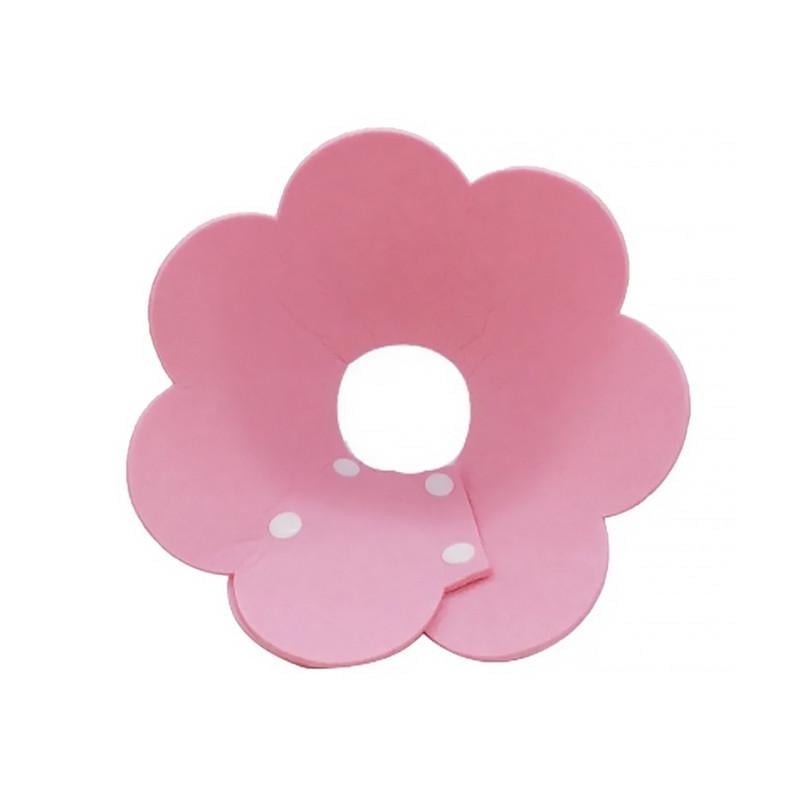 Комір-подушка для кішок м'який Lesko DT-1063 Flower L Pink