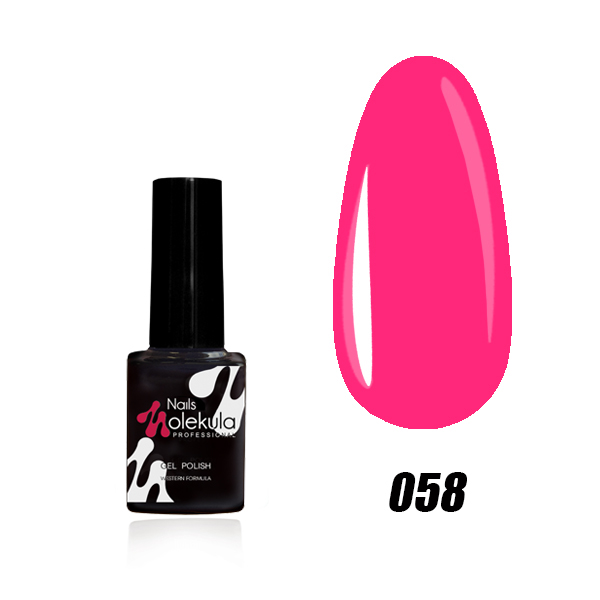 Гель-лак Nails Molekula 6 мл Насыщенный розовый неон 058