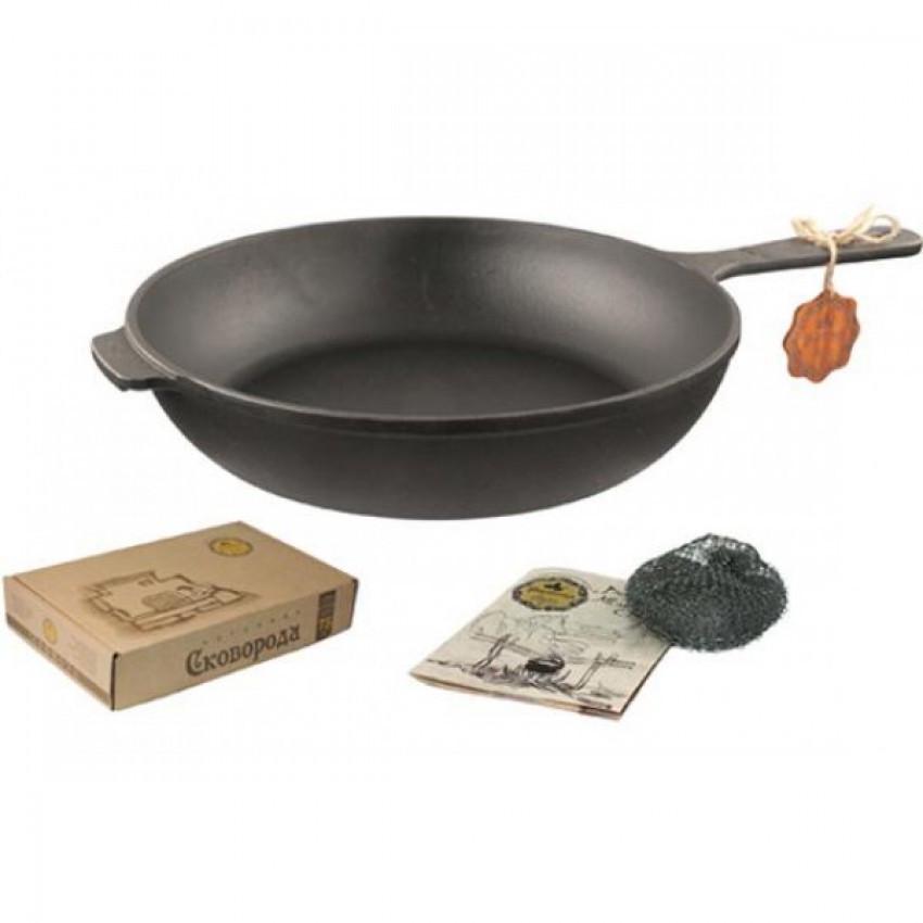 Сковорода чугунная с литой ручкой 28х6 см - фото 2 Сковорода чугунная с литой ручкой 28х6 см - фото 2