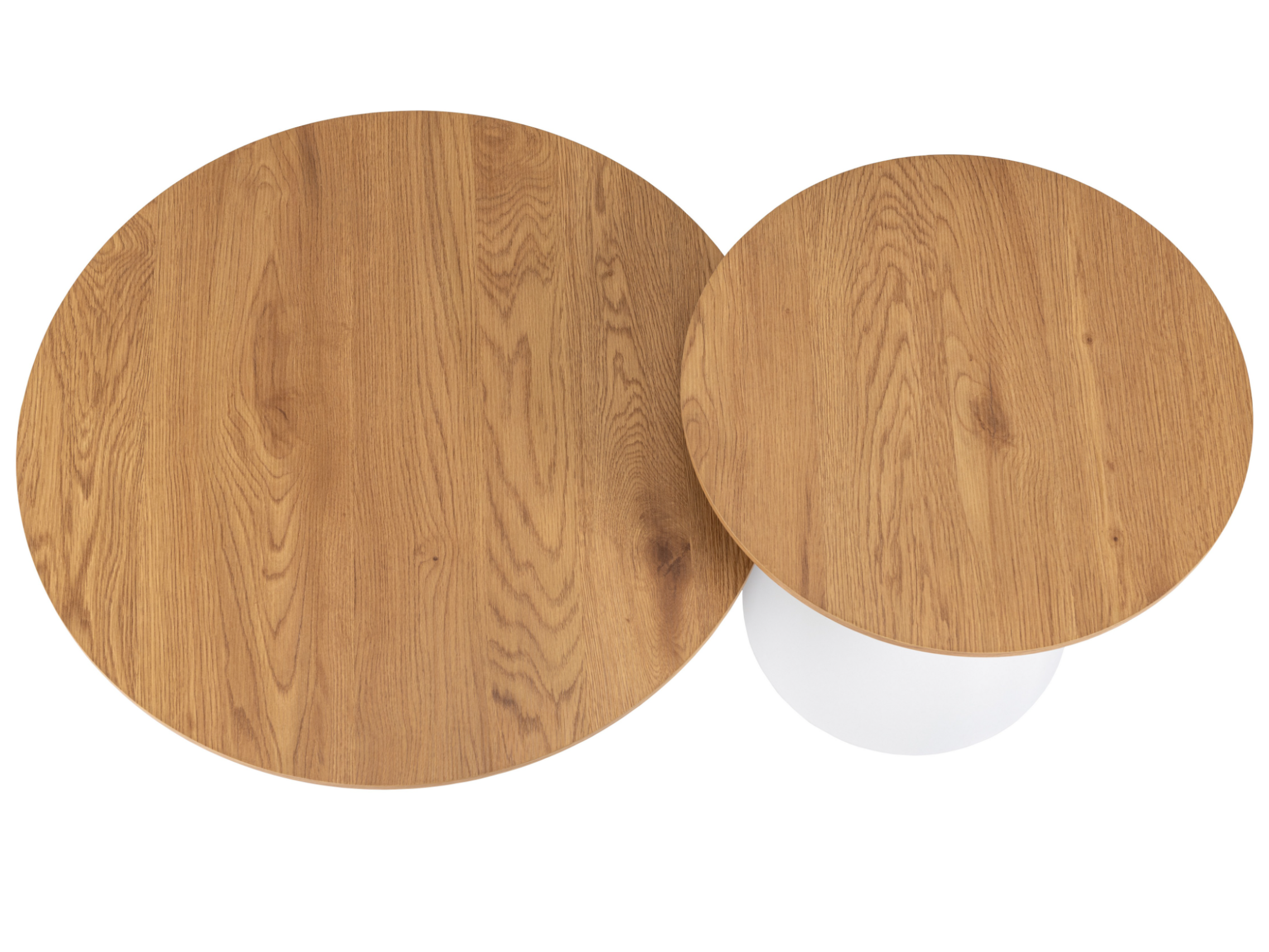 Комплект журнальних столів Vetro Беніто 700х460 мм/500х380 мм МДФ 2 шт. Дуб/Білий (СТ-50) - фото 5 Комплект журнальних столів Vetro Беніто 700х460 мм/500х380 мм МДФ 2 шт. Дуб/Білий (СТ-50) - фото 5