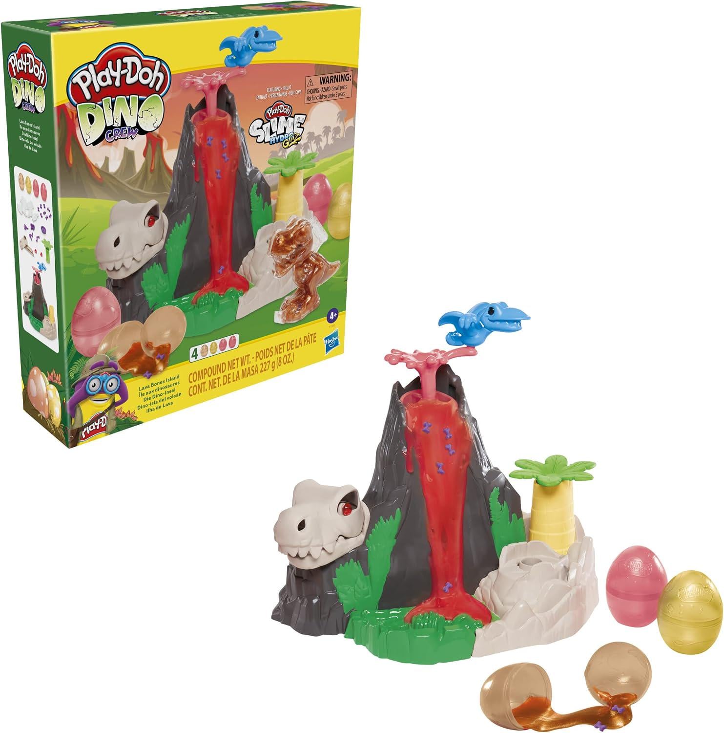 Набор игровой плей к острову лавовых костей Hasbro Play-Doh Slime Dino Crew Lava Bones Island Volcano (SKU-378)