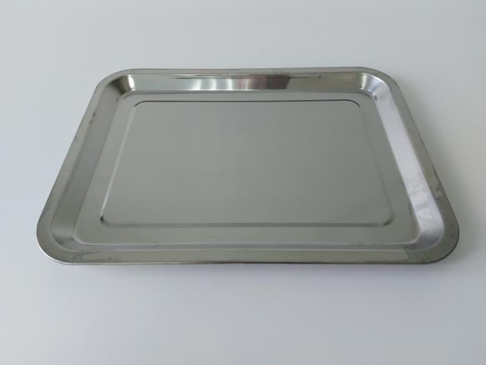Поднос металлический прямоугольный 35,3х26,3/30х21х1,8 см (20237) - фото 2 Поднос металлический прямоугольный 35,3х26,3/30х21х1,8 см (20237) - фото 2