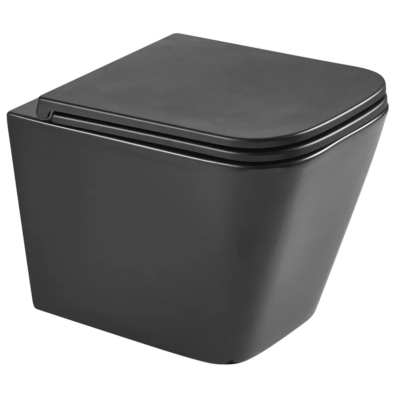 Унитаз подвесной MIXXUS Premium QUADRO-0301-T3 система смывания TORNADO 3.0 490х340х360 мм Black (MP65)