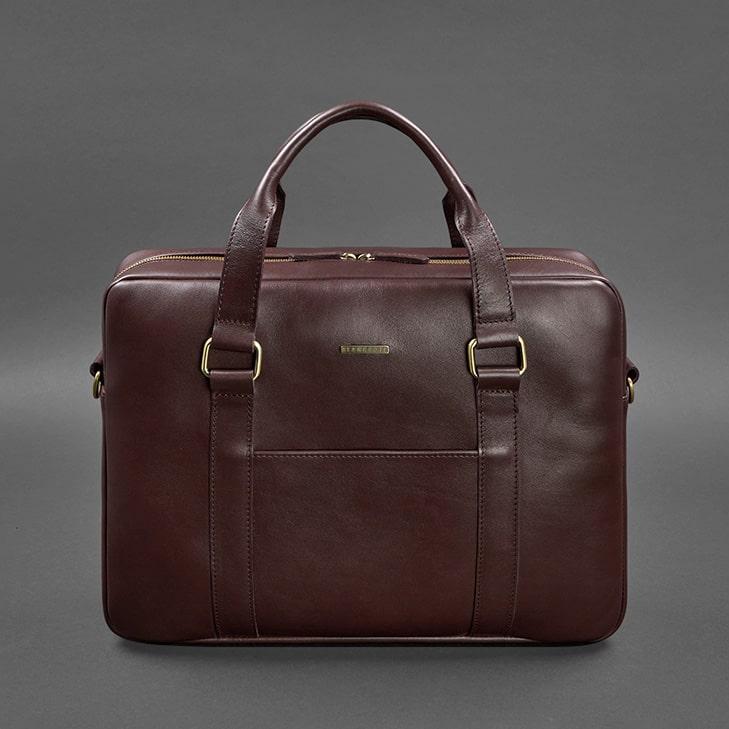 Сумка кожаная для ноутбука и документов Бордовый (A-027193) - фото 9 Сумка кожаная для ноутбука и документов Бордовый (A-027193) - фото 9
