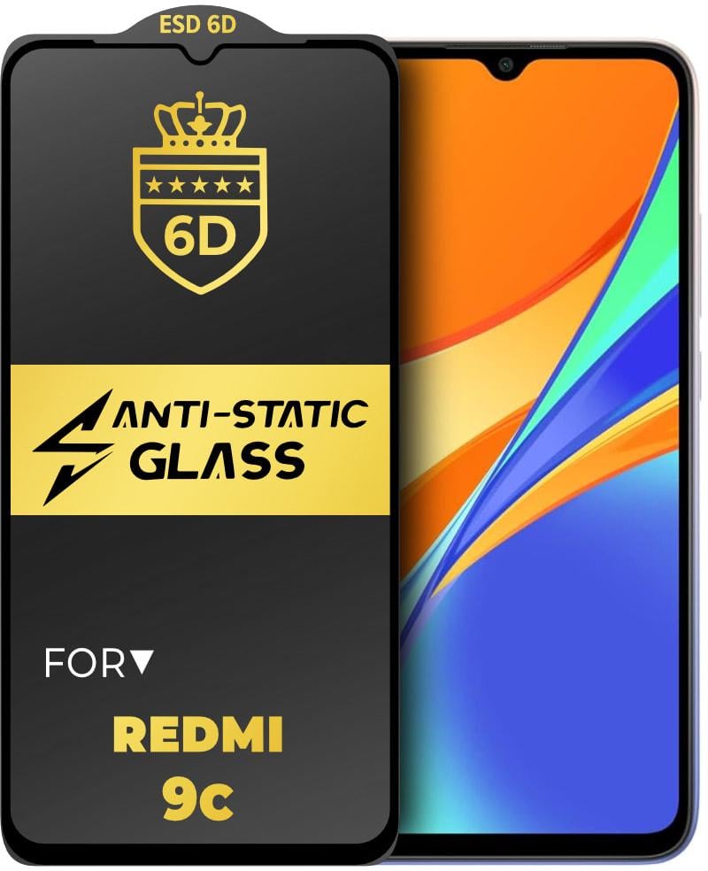 Скло захисне 6D Anti-Static Xiaomi Redmi 9C Glass Shield (34211)