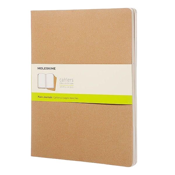 Набор блокнотов Moleskine Cahier больших 3 шт. Бежевый (QP433)