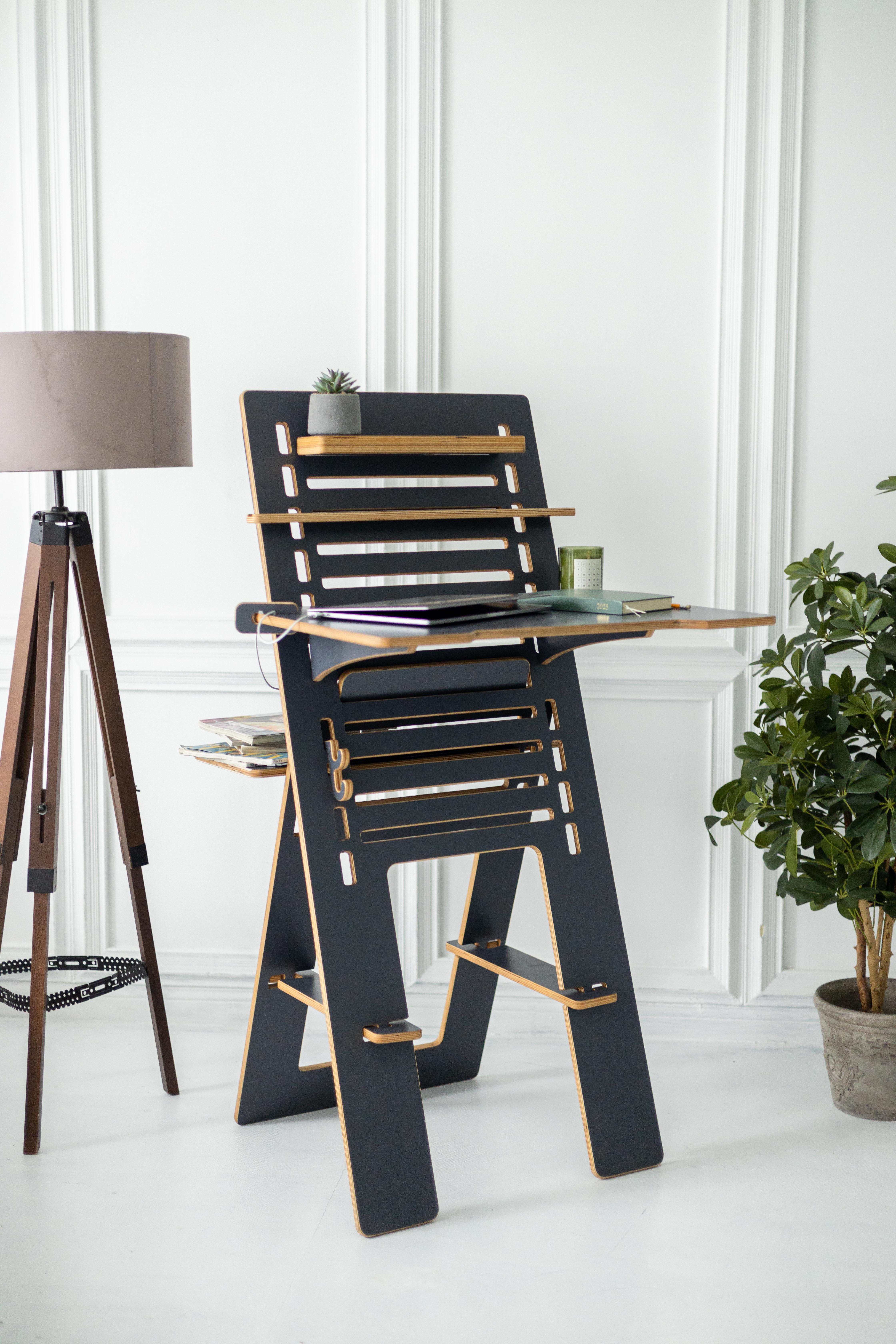 Стіл для роботи стоячи та сидячи Otaman Desk Artist з покриттям Гранітний (56785)