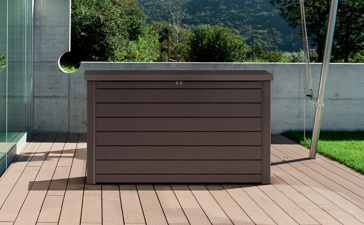 Садова скриня для зберігання Keter Ontario 870 л Коричневий (235689) - фото 4 Садова скриня для зберігання Keter Ontario 870 л Коричневий (235689) - фото 4