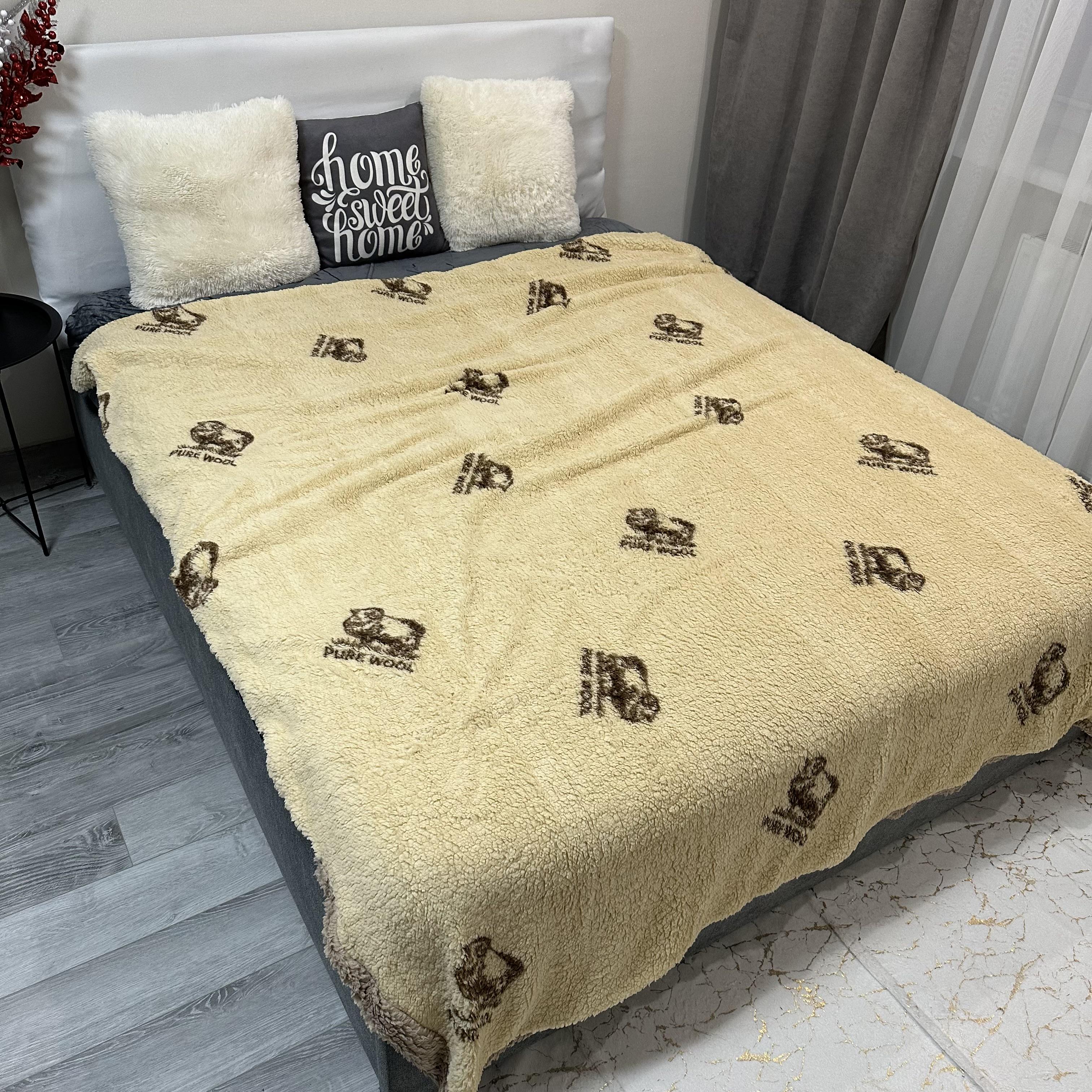 Плед-покрывало двустороннее с рисунком 200х220 см Бежевый (PL-2-1) - фото 10