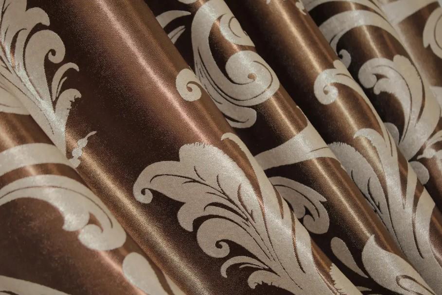 Ткань для штор Лилия блекаут/софт Коричневый (1275ш)