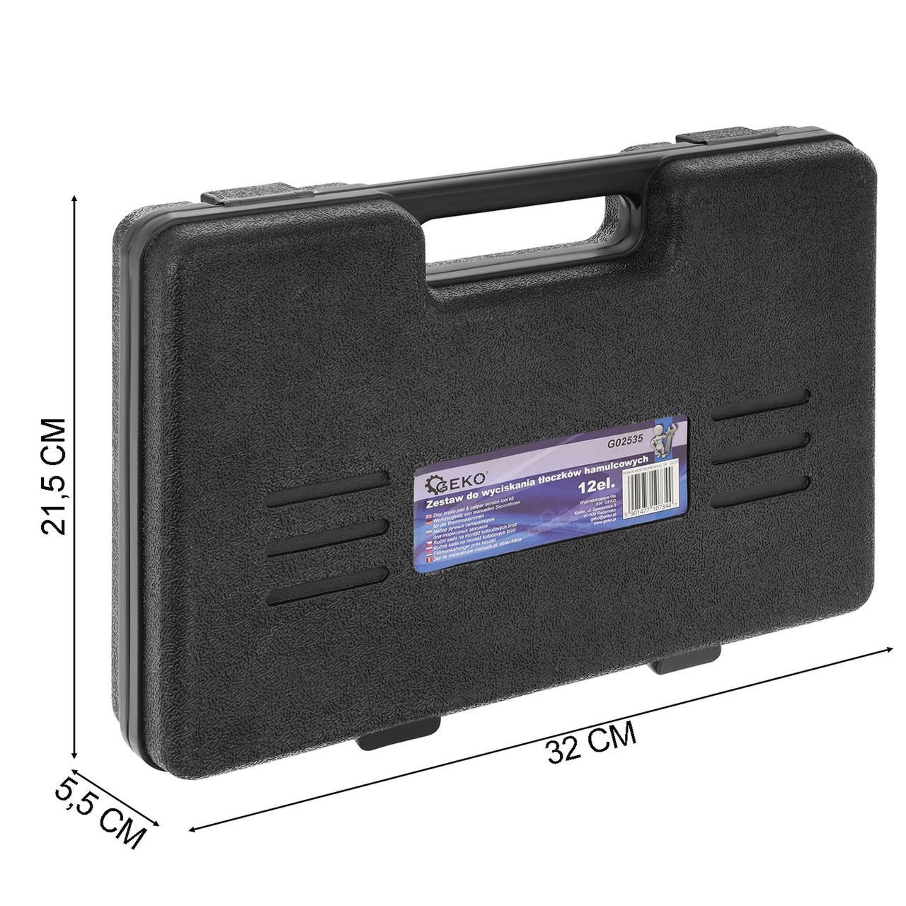 Набор ручных сепараторов тормозных колодок Geko G02535 12 предметов - фото 9 Набор ручных сепараторов тормозных колодок Geko G02535 12 предметов - фото 9