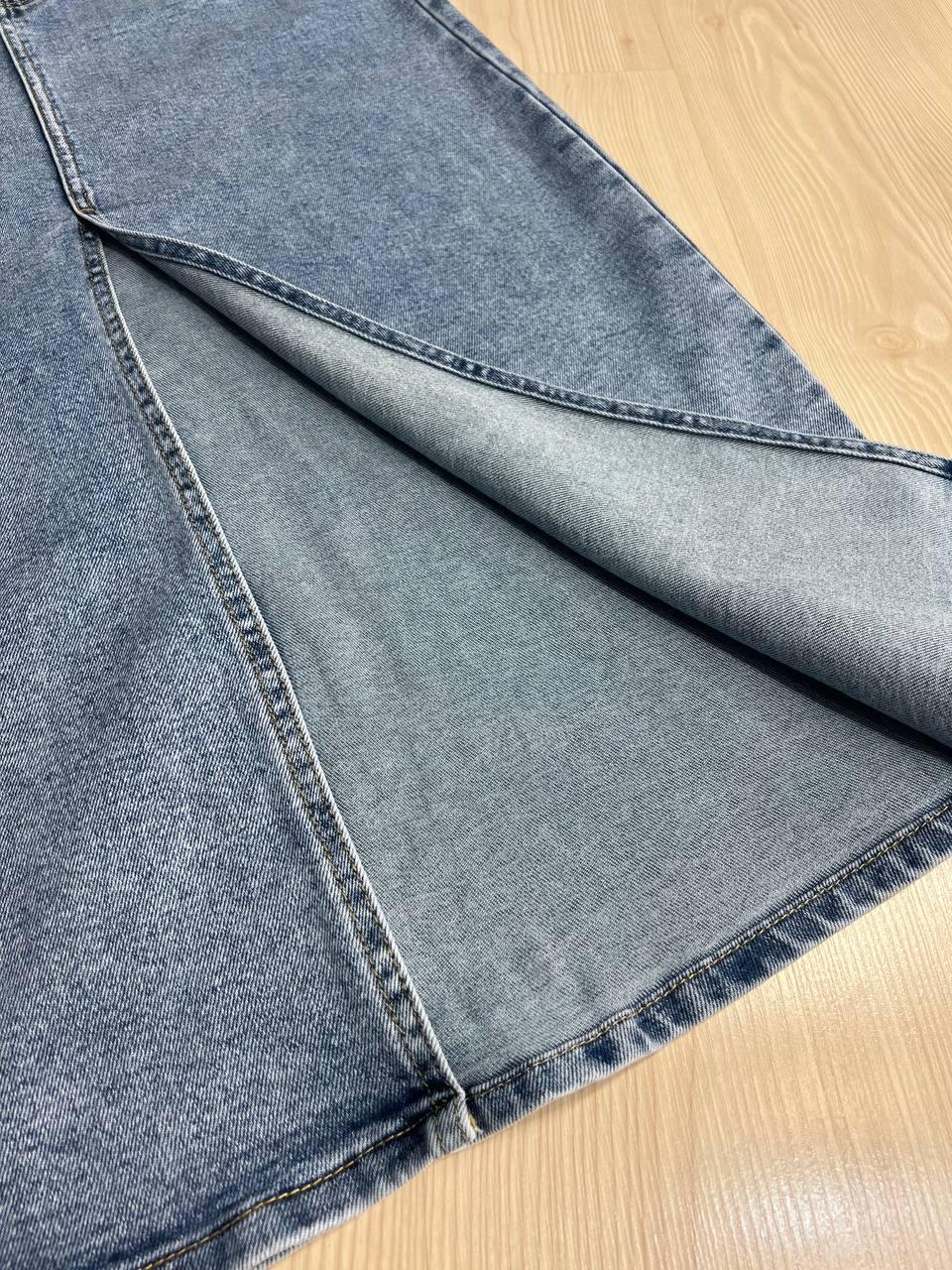 Спідниця жіноча джинсова Moss 505 довга великі розміри з розрізом стрейч р. 34 Блакитний (4059) - фото 3 Спідниця жіноча джинсова Moss 505 довга великі розміри з розрізом стрейч р. 34 Блакитний (4059) - фото 3