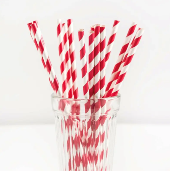 Трубочки коктейльні у смужку 25 шт. 20 см Червоно-білий (2108/6) - фото 1 Трубочки коктейльні у смужку 25 шт. 20 см Червоно-білий (2108/6) - фото 1