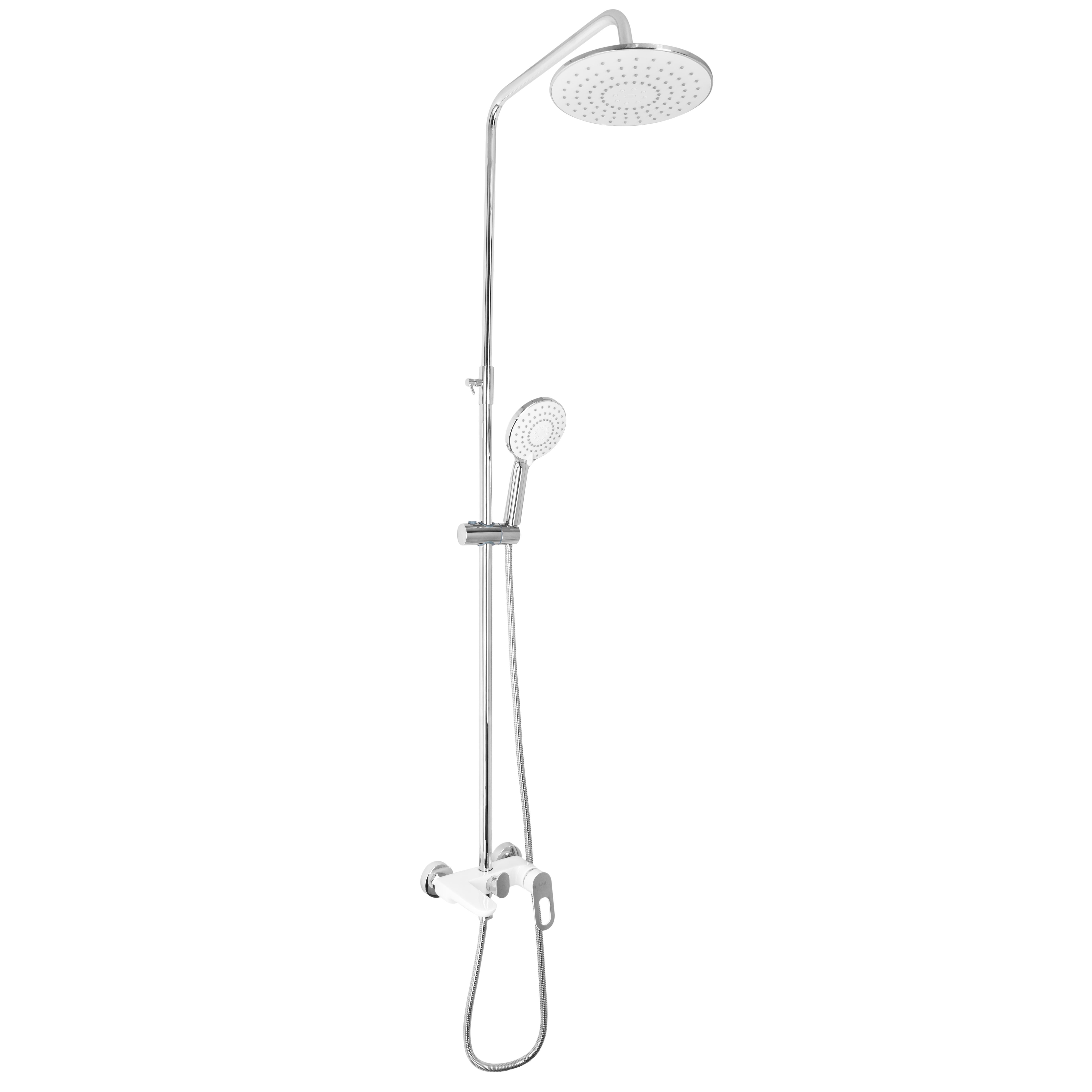 Душевая система универсальная Lidz Latwa 1030 k35 LDLAT1030WHI45427 на три потребителя с изливом White (SD00051551)