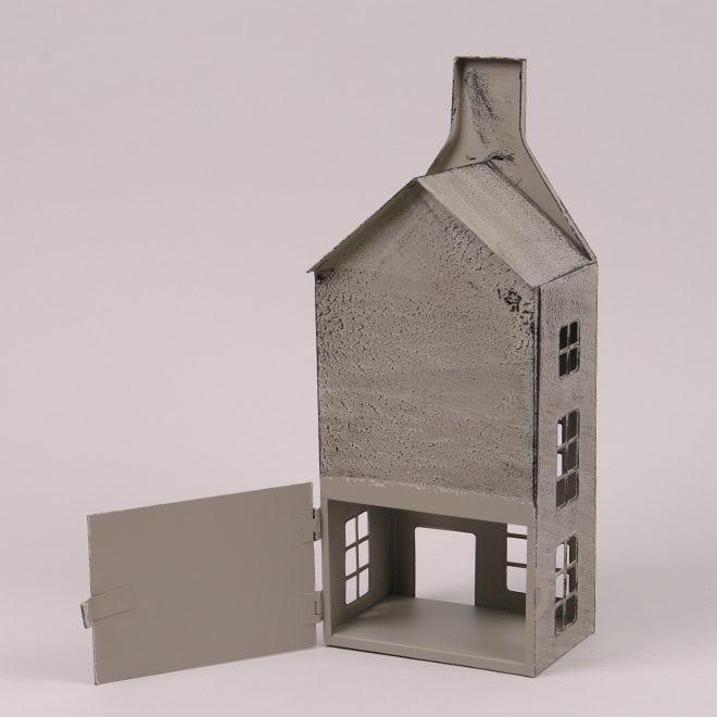 Подсвечник Flora Домик металлический 33 см Серый (39573) - фото 3 Подсвечник Flora Домик металлический 33 см Серый (39573) - фото 3