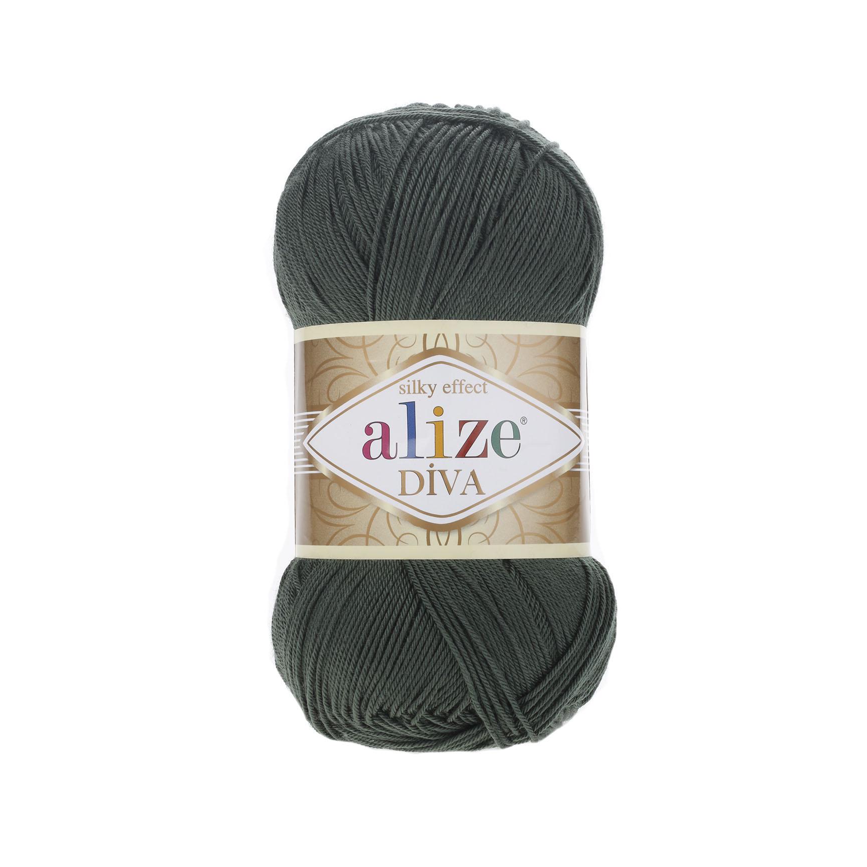 Пряжа Alize Diva 131 Хакі (7476)