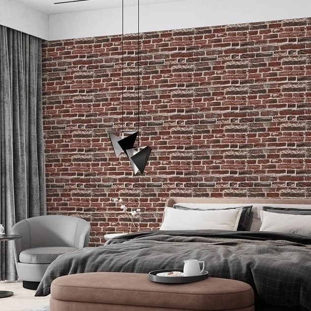 3D-панель декоративная самоклеящаяся под старинный кирпич 700x770x4 мм Красно-коричневый (BPN4-049) - фото 2 3D-панель декоративная самоклеящаяся под старинный кирпич 700x770x4 мм Красно-коричневый (BPN4-049) - фото 2