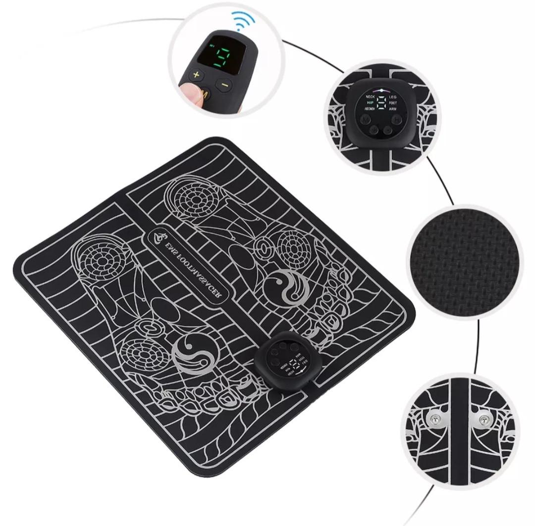 Електромасажер-килимок EMS Foot Mat для ніг стимулючий кровообіг Чорний (000385) - фото 8