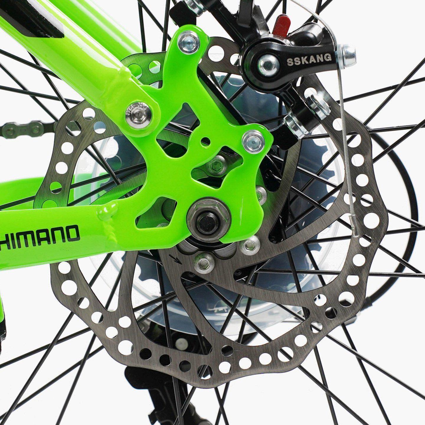 Велосипед гірський двопідвісний Corso Rend 26"/15" Чорно-зелений (799510904) - фото 4