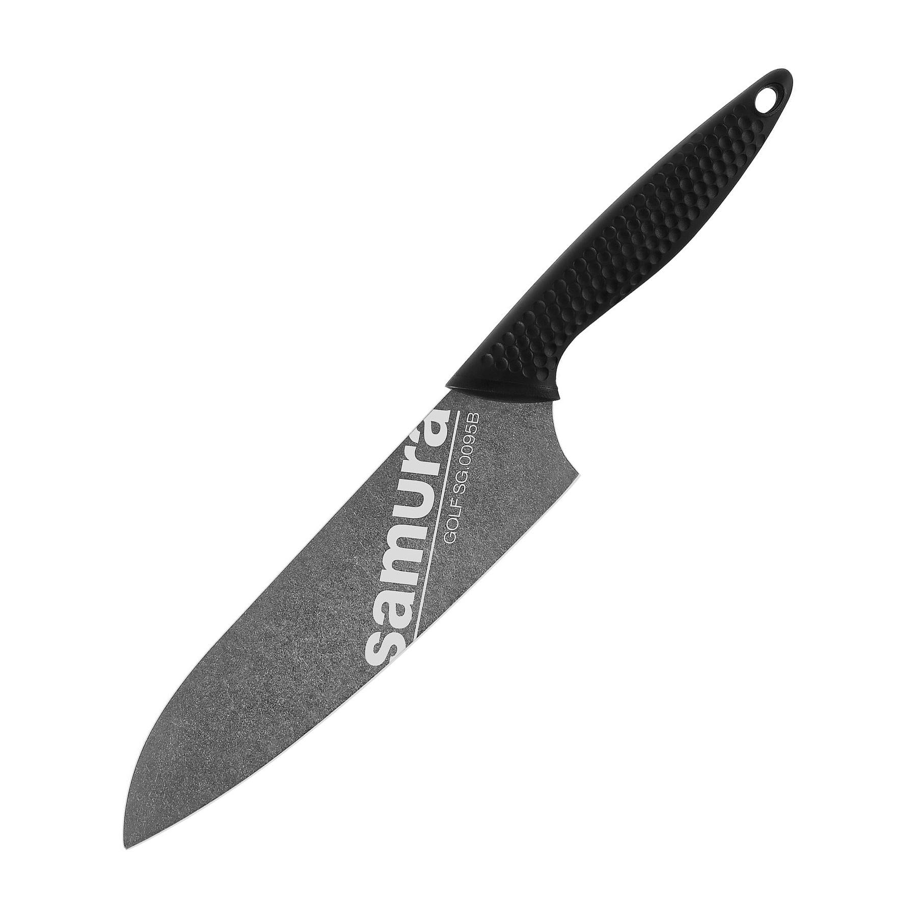 Ніж кухонний Samura Golf Stonewash Сантоку 180 мм (SG-0095B)