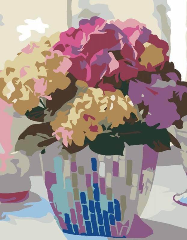 Картина по номерам Rosa Нежные гортензии 35х45 см (Az-222239)