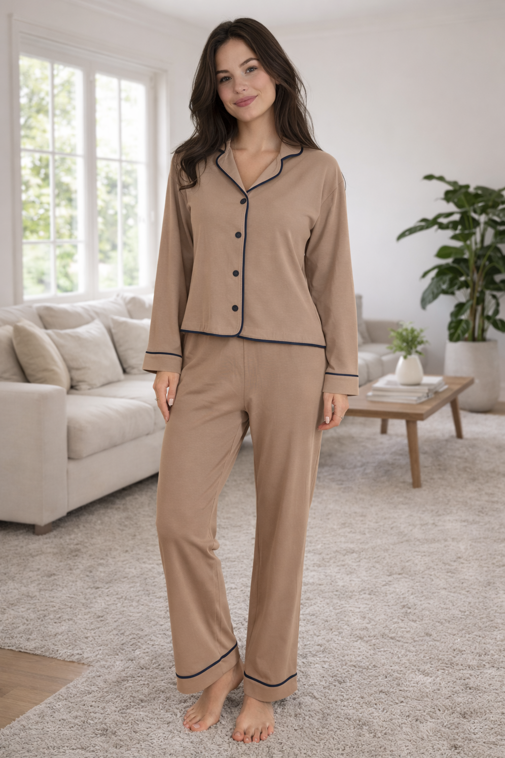 Піжама жіноча комплект Unity M Латте (TL51)