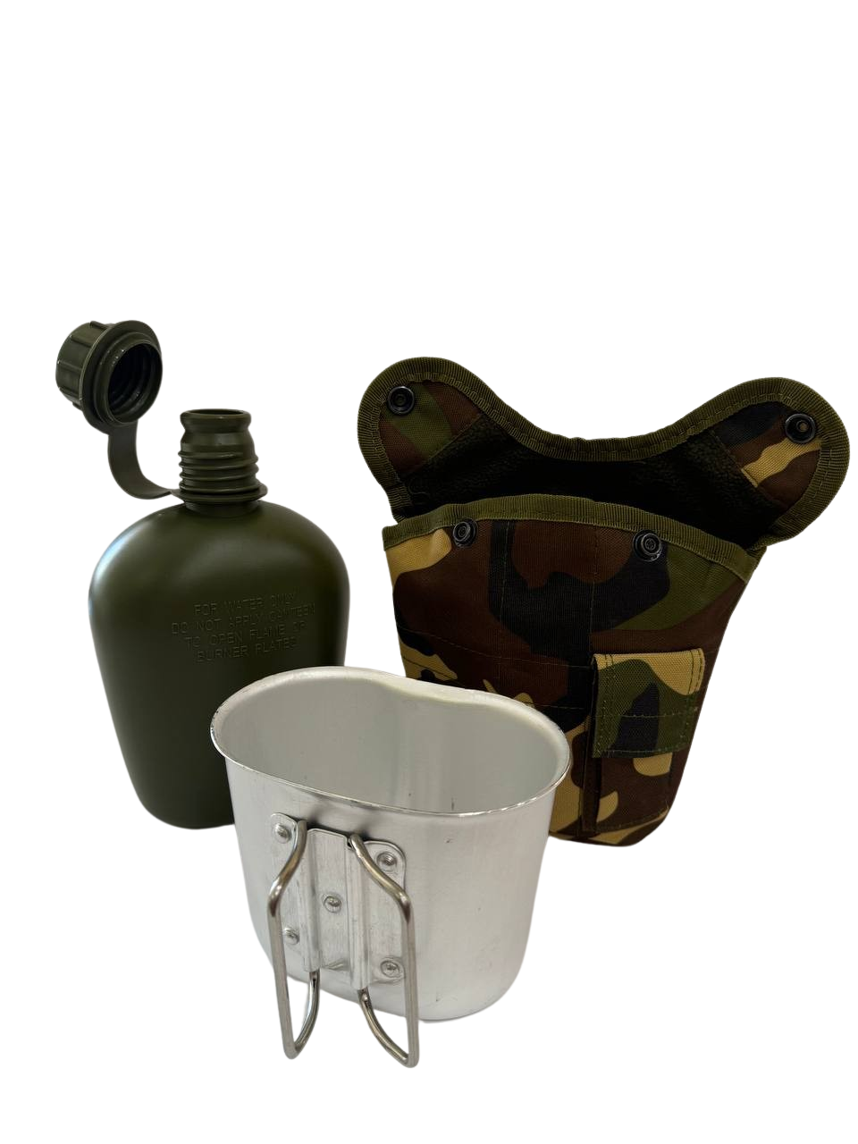 Фляга Solve армейская с утепленным чехлом и алюминиевой чашкой 1 л Woodland (KT6004020)