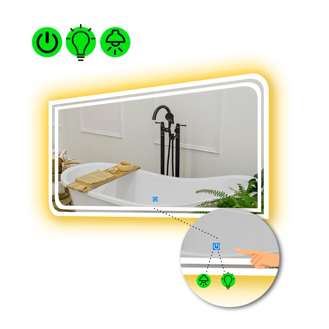 Зеркало с LED подсветкой Federica с сенсорной кнопкой управления 70x60 см (8775802) Зеркало с LED подсветкой Federica с сенсорной кнопкой управления 70x60 см (8775802)