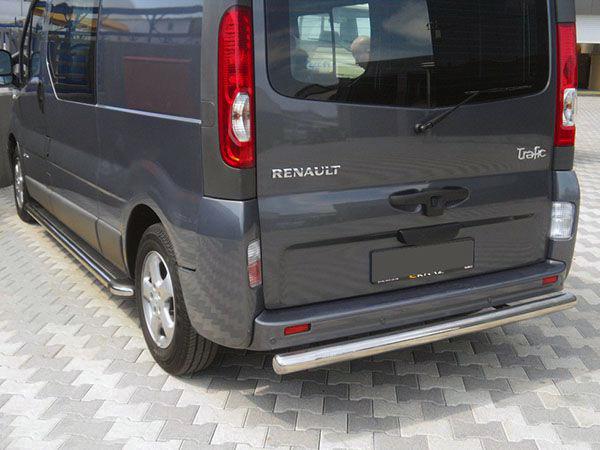 Задняя защита AK002 CAN для Renault Trafic 2001-2015 гг. нержавеющая сталь Хром
