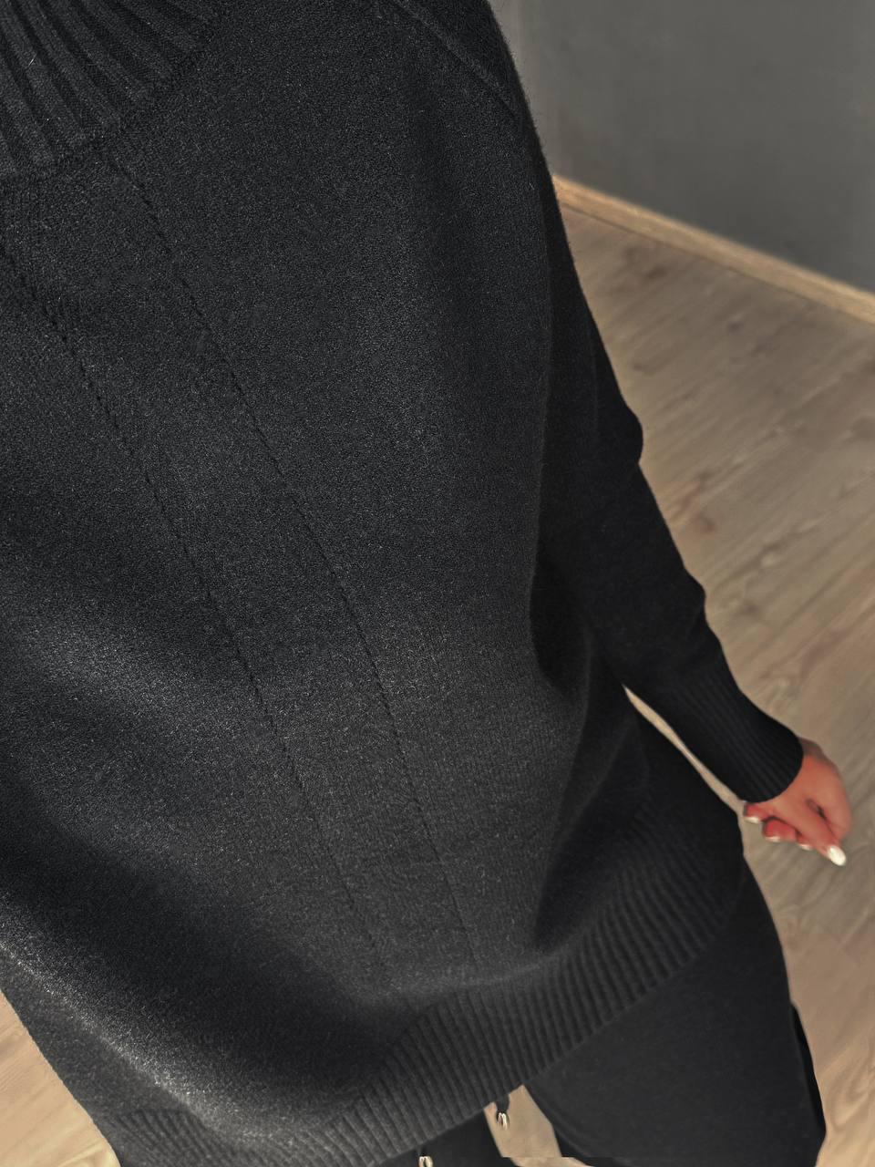 Костюм жіночий ACCORDDREAM 6841-8636 светр з брюками палаццо в'язаний OS Чорний (5179) - фото 7