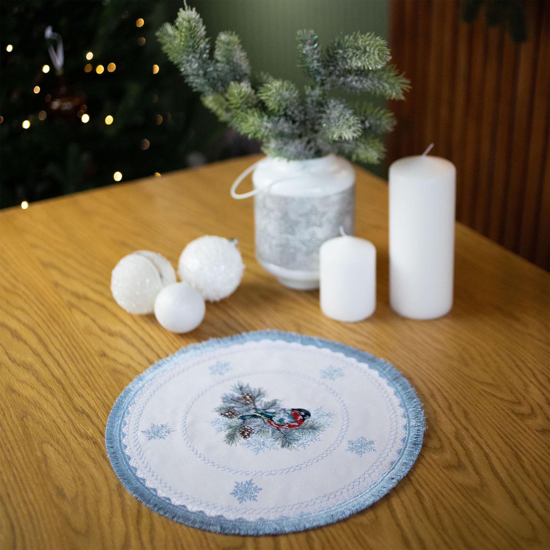 Салфетка новогодняя Едельвіка Снегири 0,32 м (314-24/09)