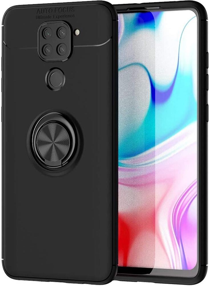 Чехол с кольцом Auto Focus для Xiaomi Redmi Note 9 Black (12936-2B)