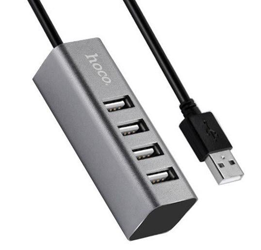 USB-хаб Hoco на 4 порта металл (10290617)